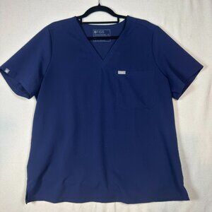 FIGS Technical Collection Catarina Navy Blue One Pocket Scrub Top Size XL 1683